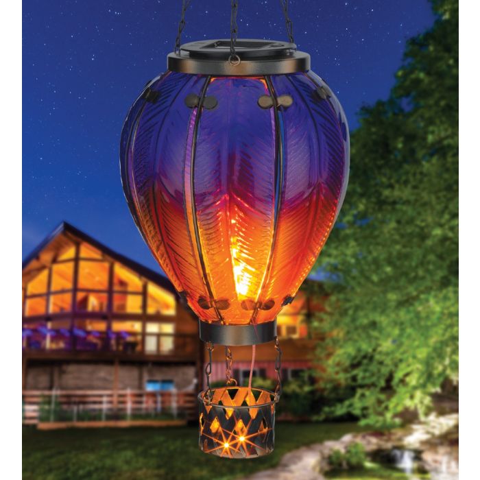 Hot Air Balloon Solar Lantern - LG | Purple