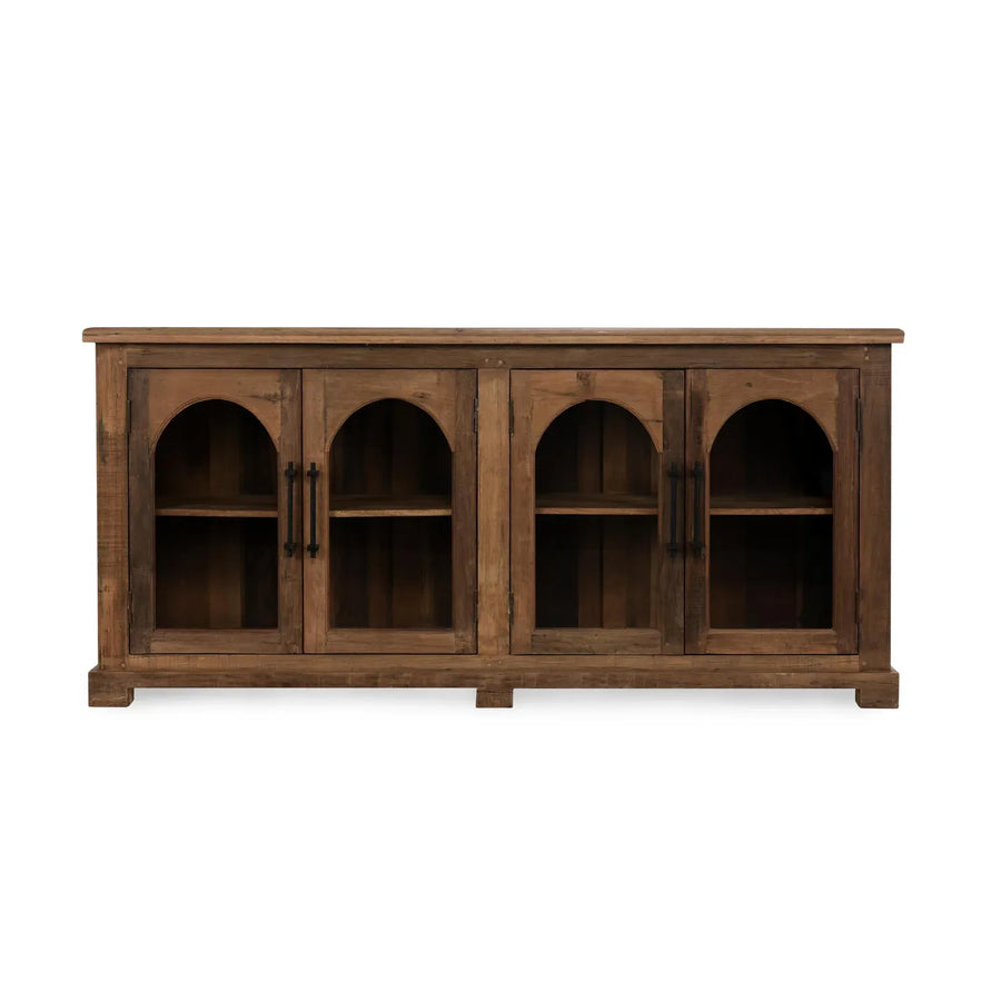 Zion Reclaimed Wood 4Dr Cabinet | Natural