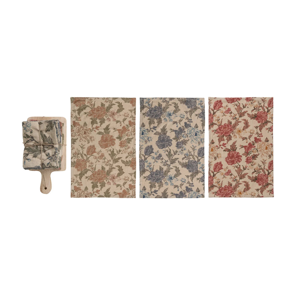 Floral Tea Towel & Serving Board Gift Set