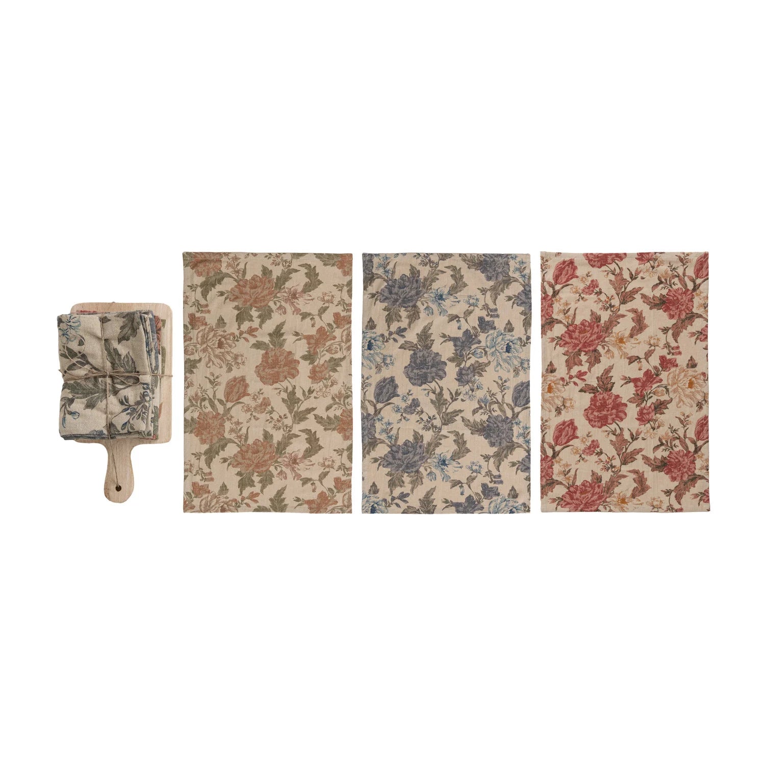 Floral Tea Towel & Serving Board Gift Set