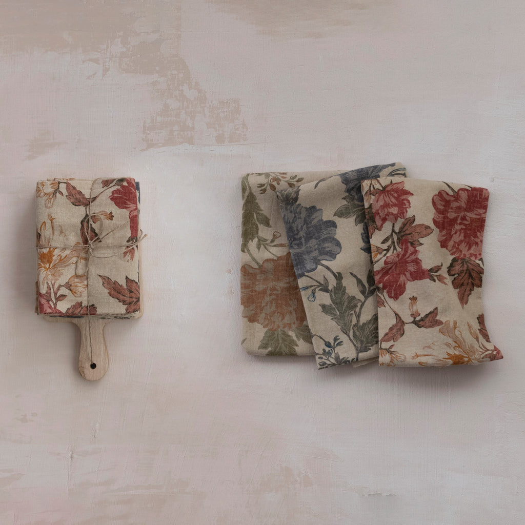 Floral Tea Towel & Serving Board Gift Set