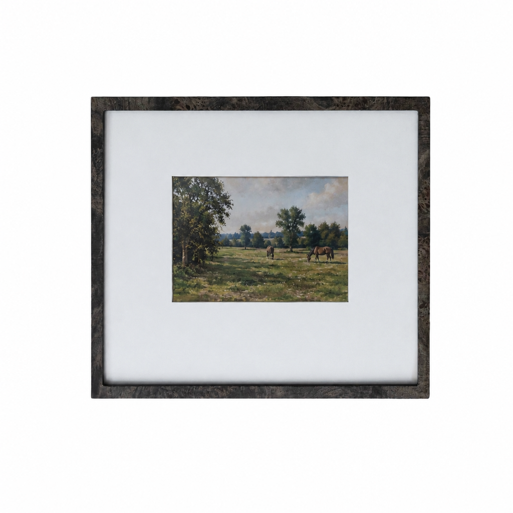 Burl Wood Veneer Matted Photo Frame