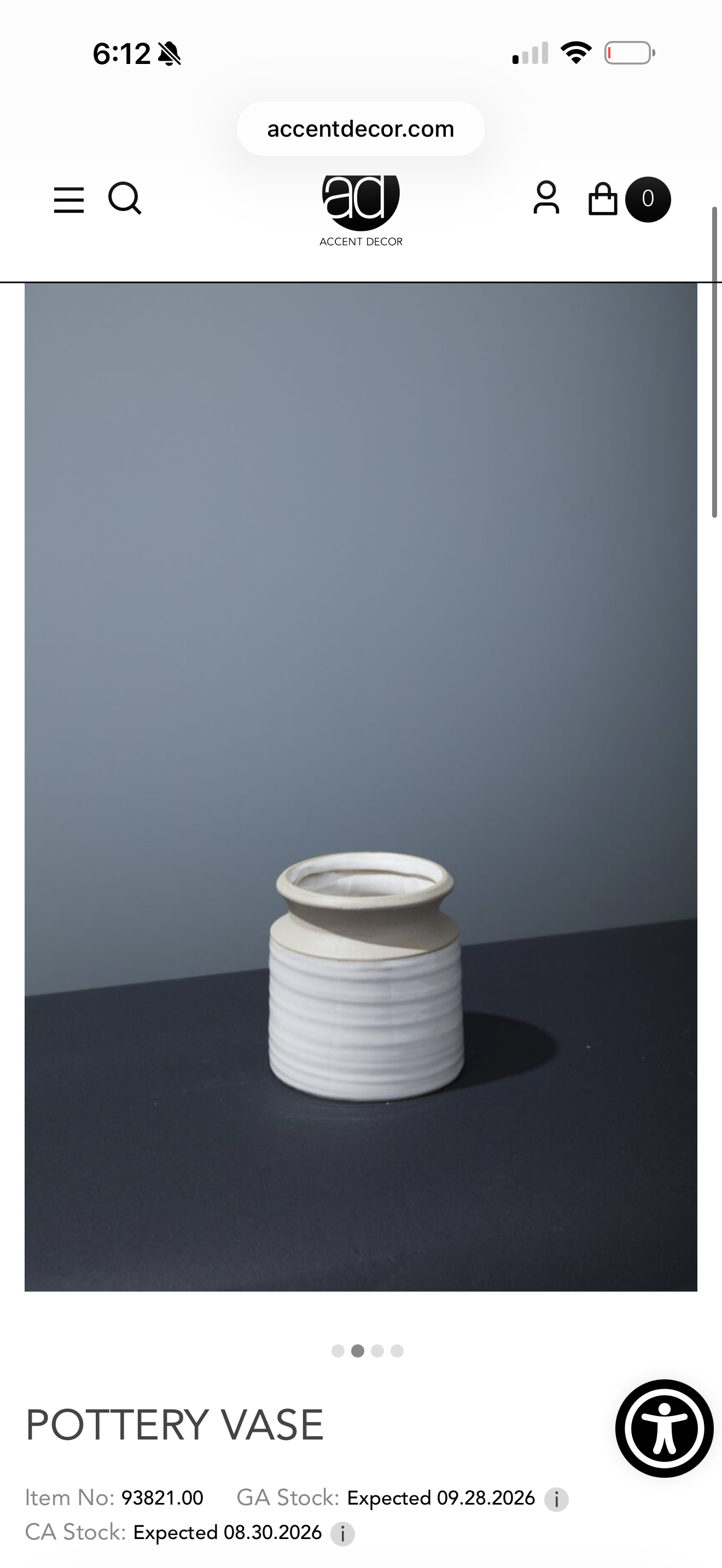 Artisan Ceramic Pottery Vase