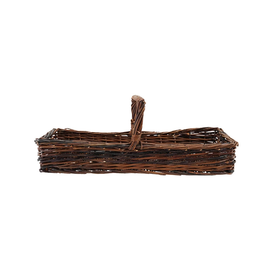 Hand-Woven Reed Basket