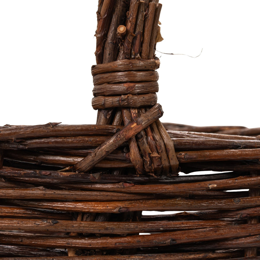 Hand-Woven Reed Basket