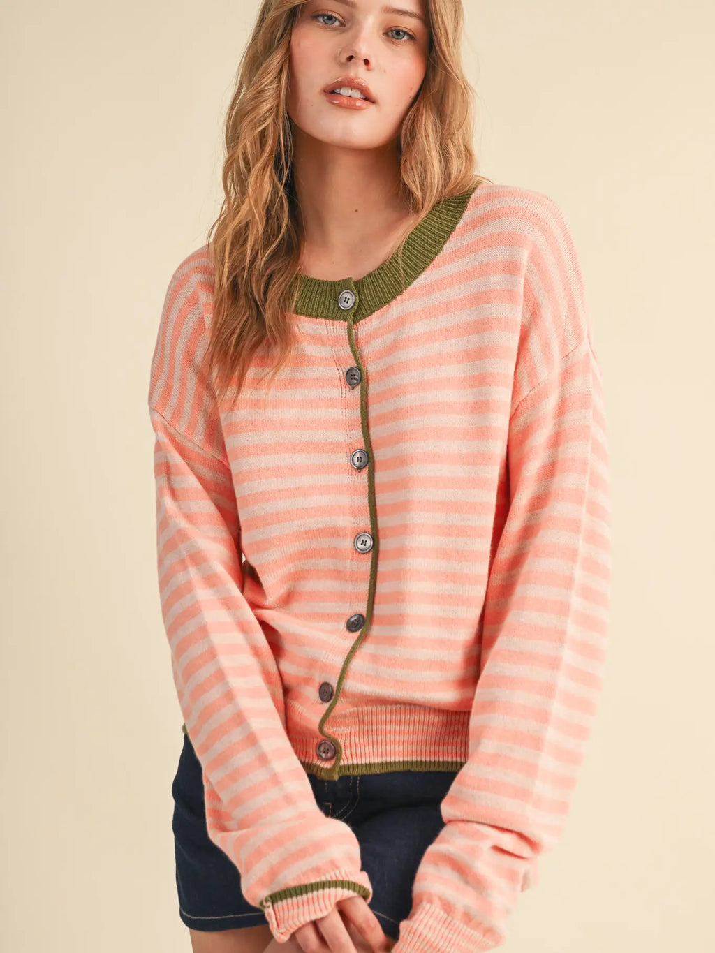Striped Sweater Cardigan