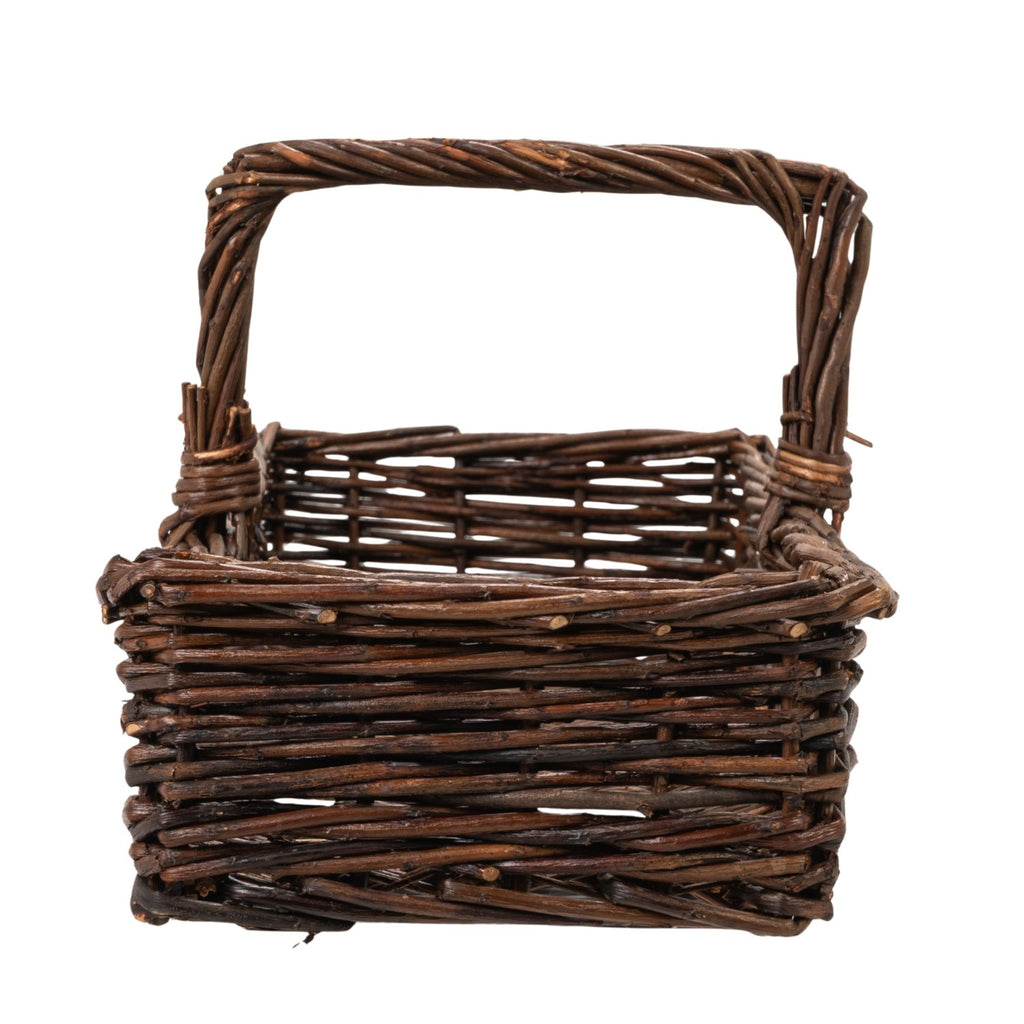 Hand-Woven Reed Basket