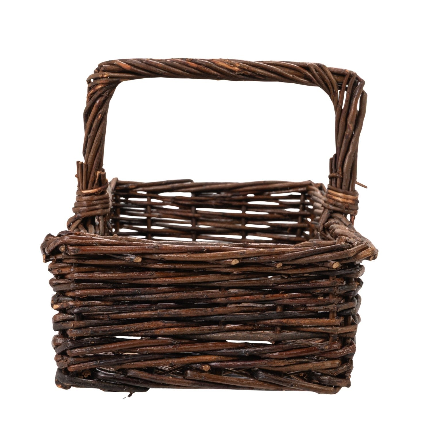 Hand-Woven Reed Basket