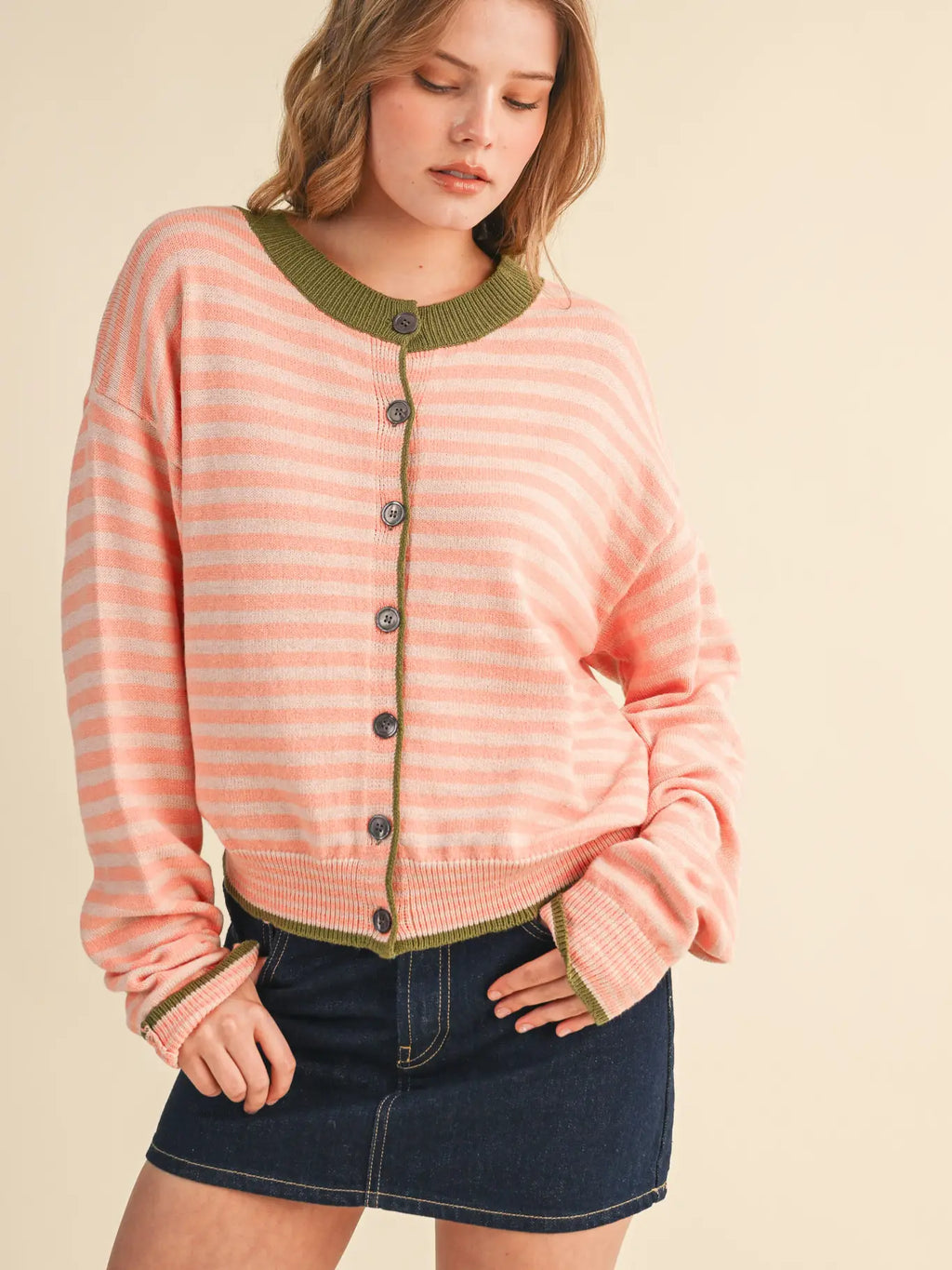 Striped Sweater Cardigan