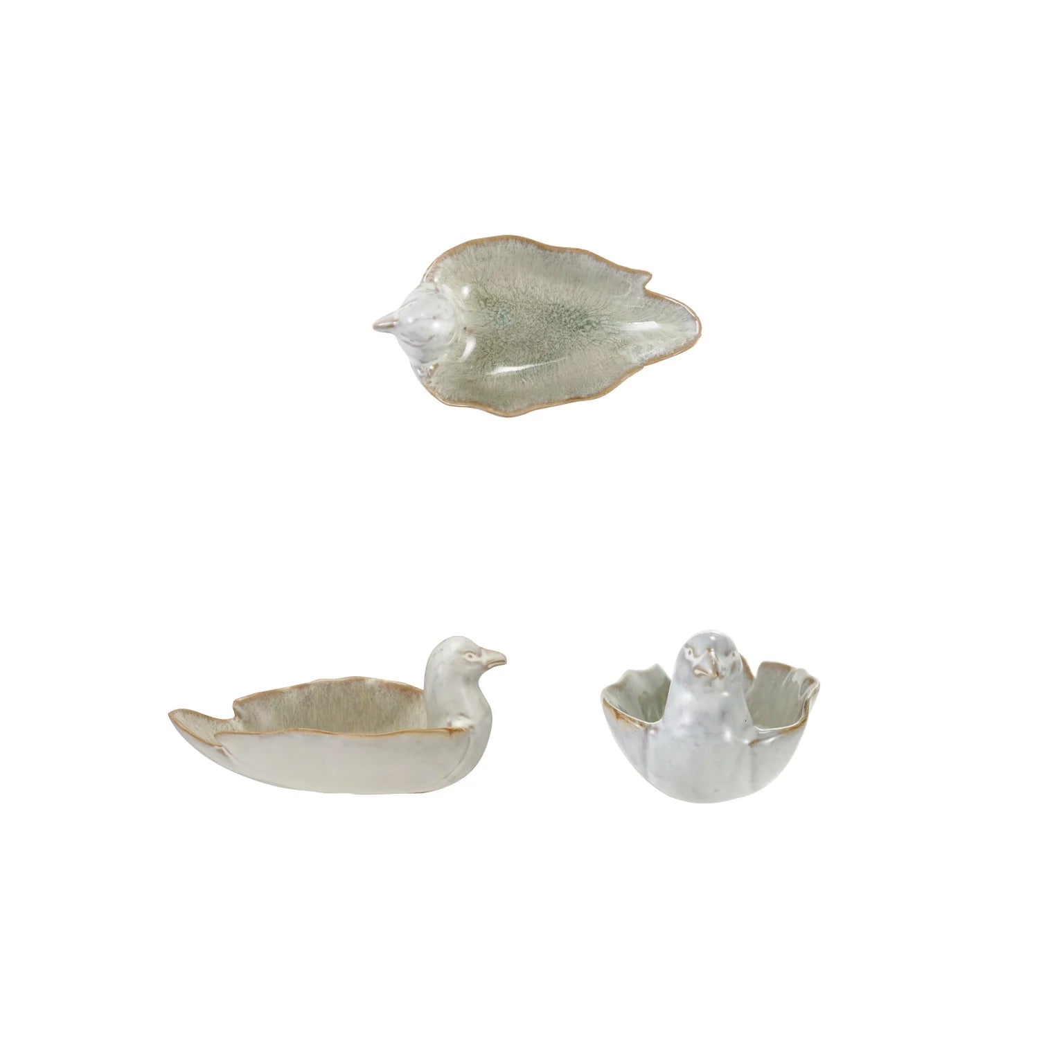 Stoneware Bird Shaped Dish | White