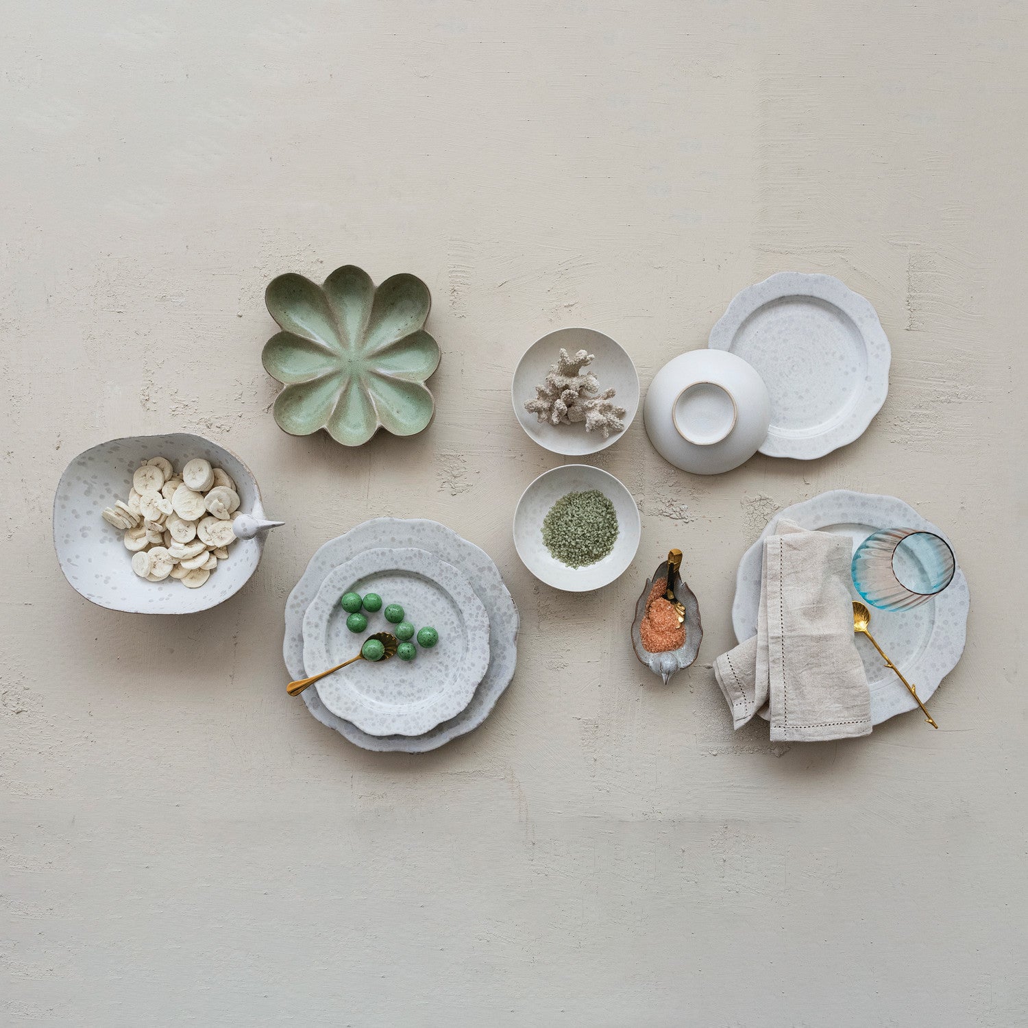 Stoneware Bird Shaped Dish | White