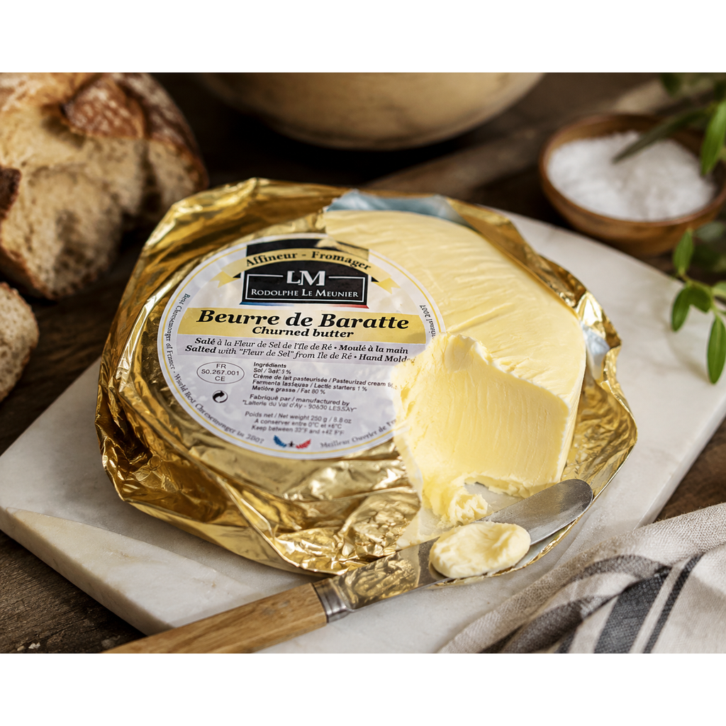 Le Meunier French Churned Butter with Fleur de Sel (8.8 oz)