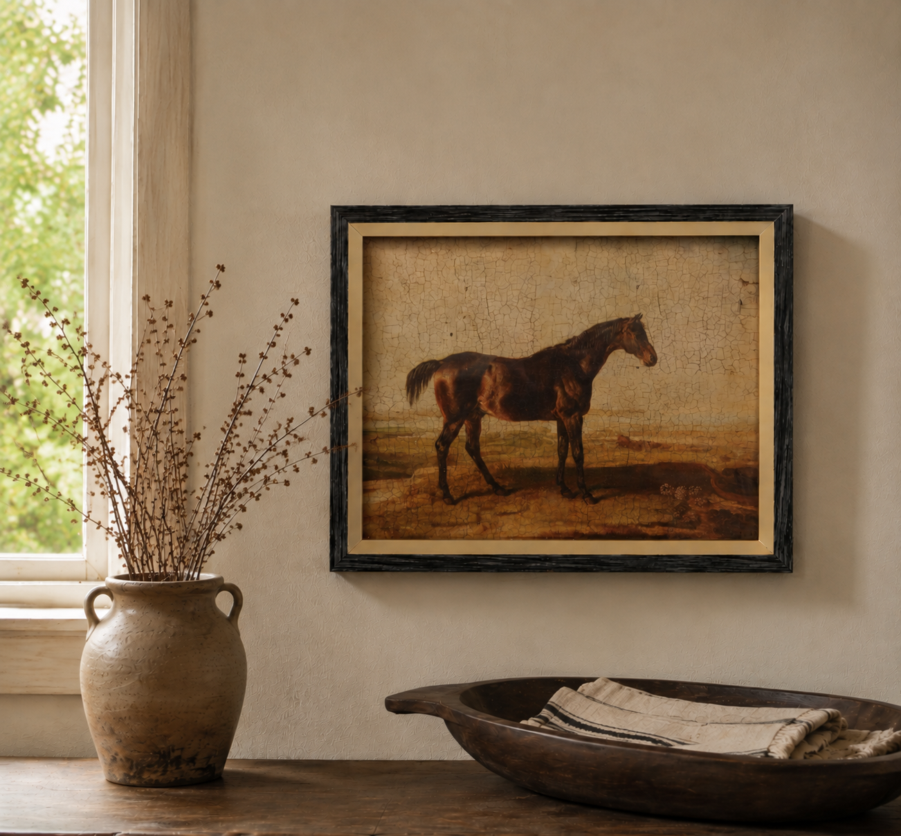 Vintage Horse Framed Wall Art