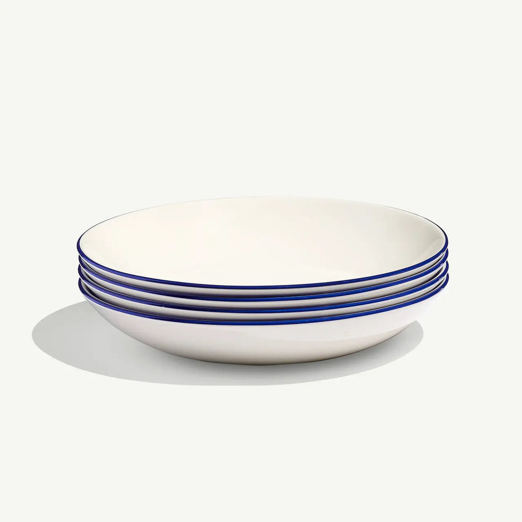 S/4 Entrée Bowls | Navy Rim