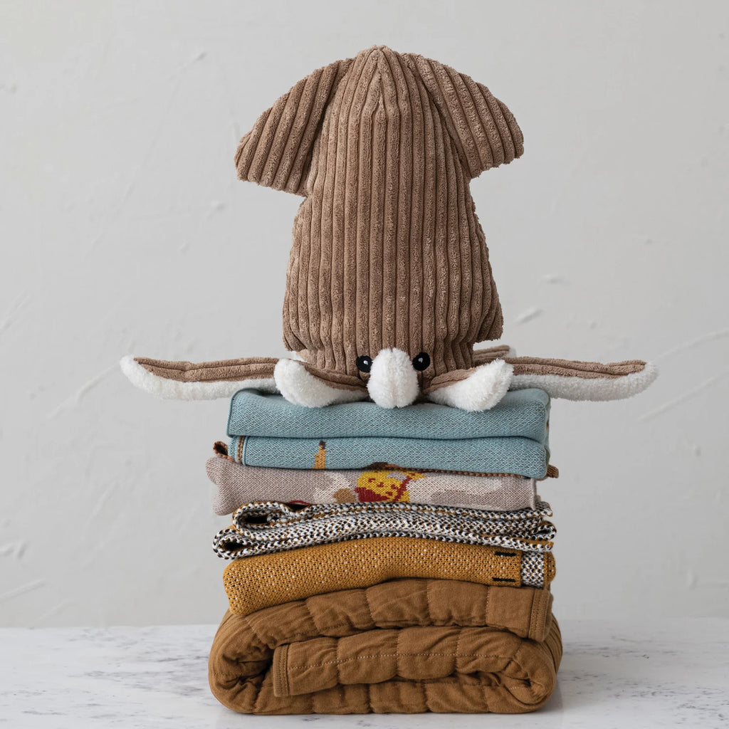 Cotton Knit Baby Blanket | Ducks