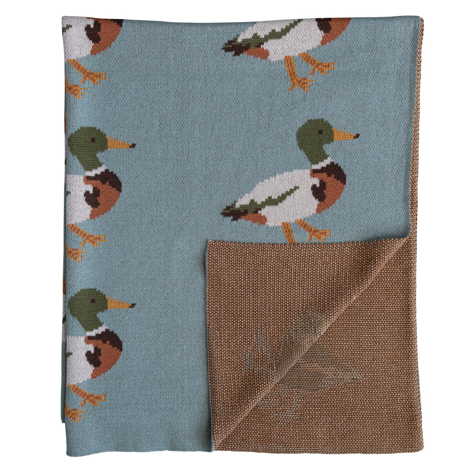 Cotton Knit Baby Blanket | Ducks
