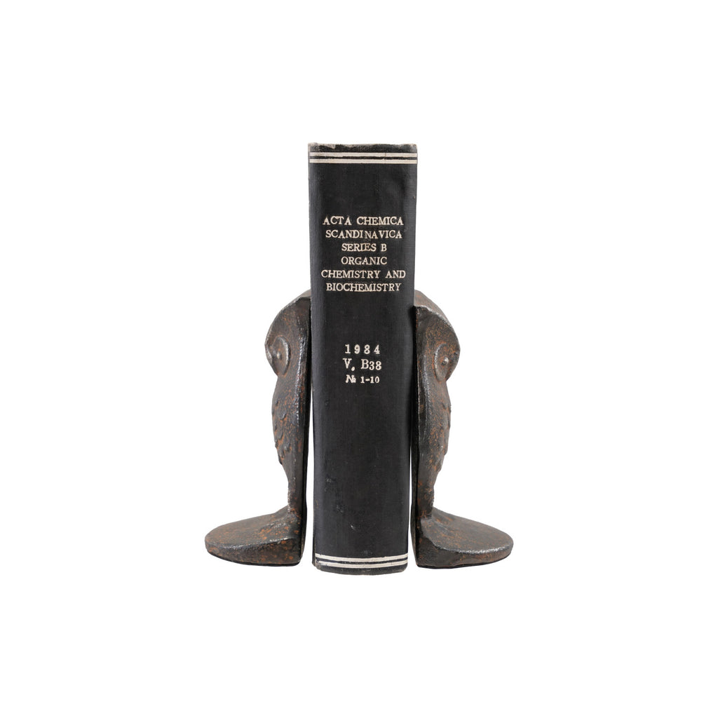 S/2 Cast Iron Owl Bookends