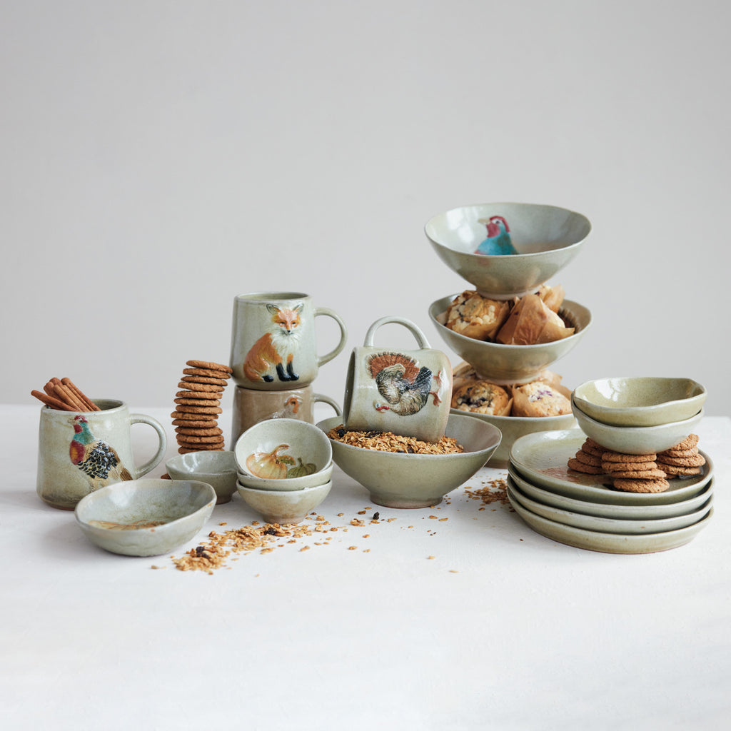 Hand-Painted Stoneware Pinch Dish | 4 Styles