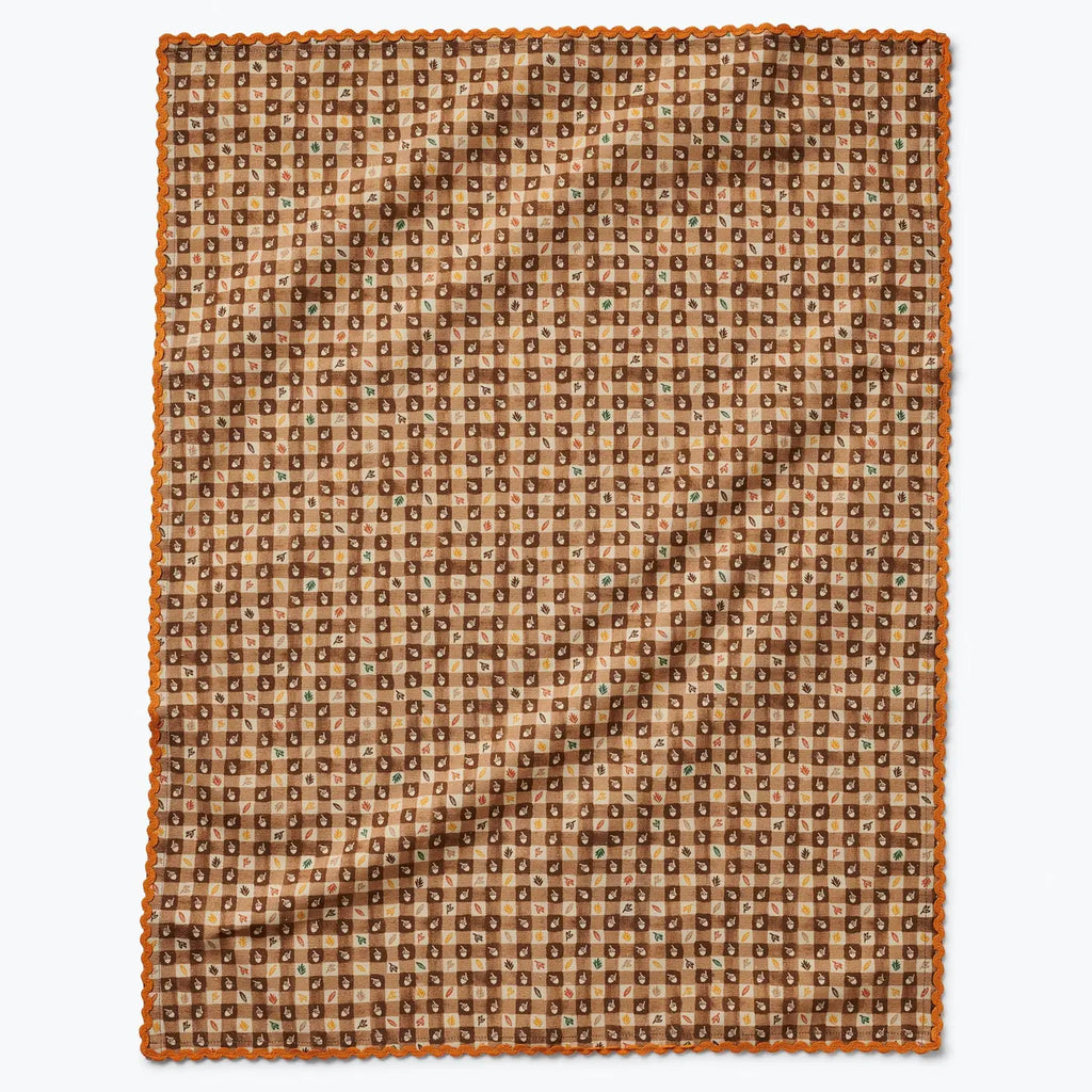 Harvest Gingham Tea Towel