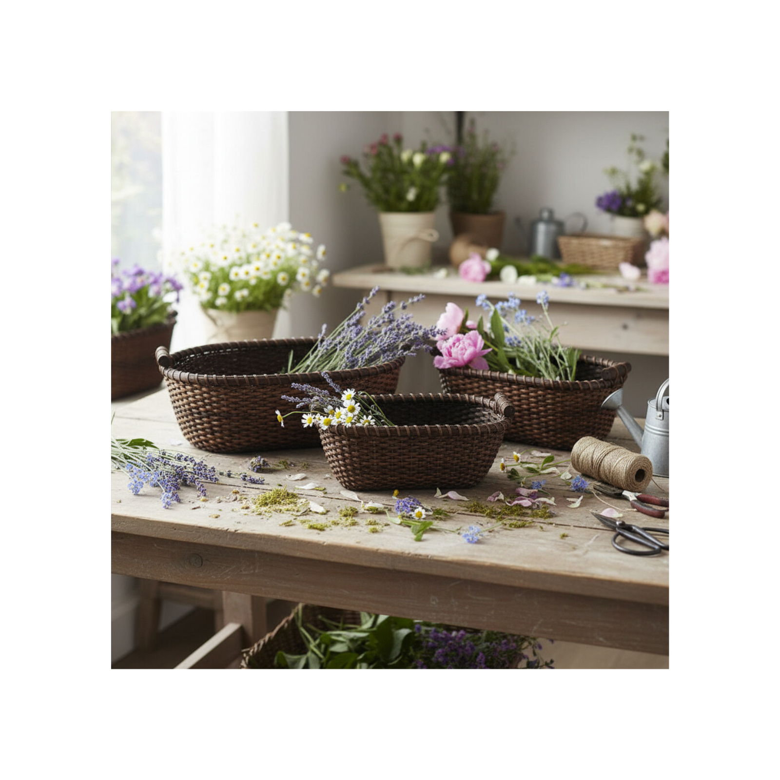 Rattan Arrangers Basket