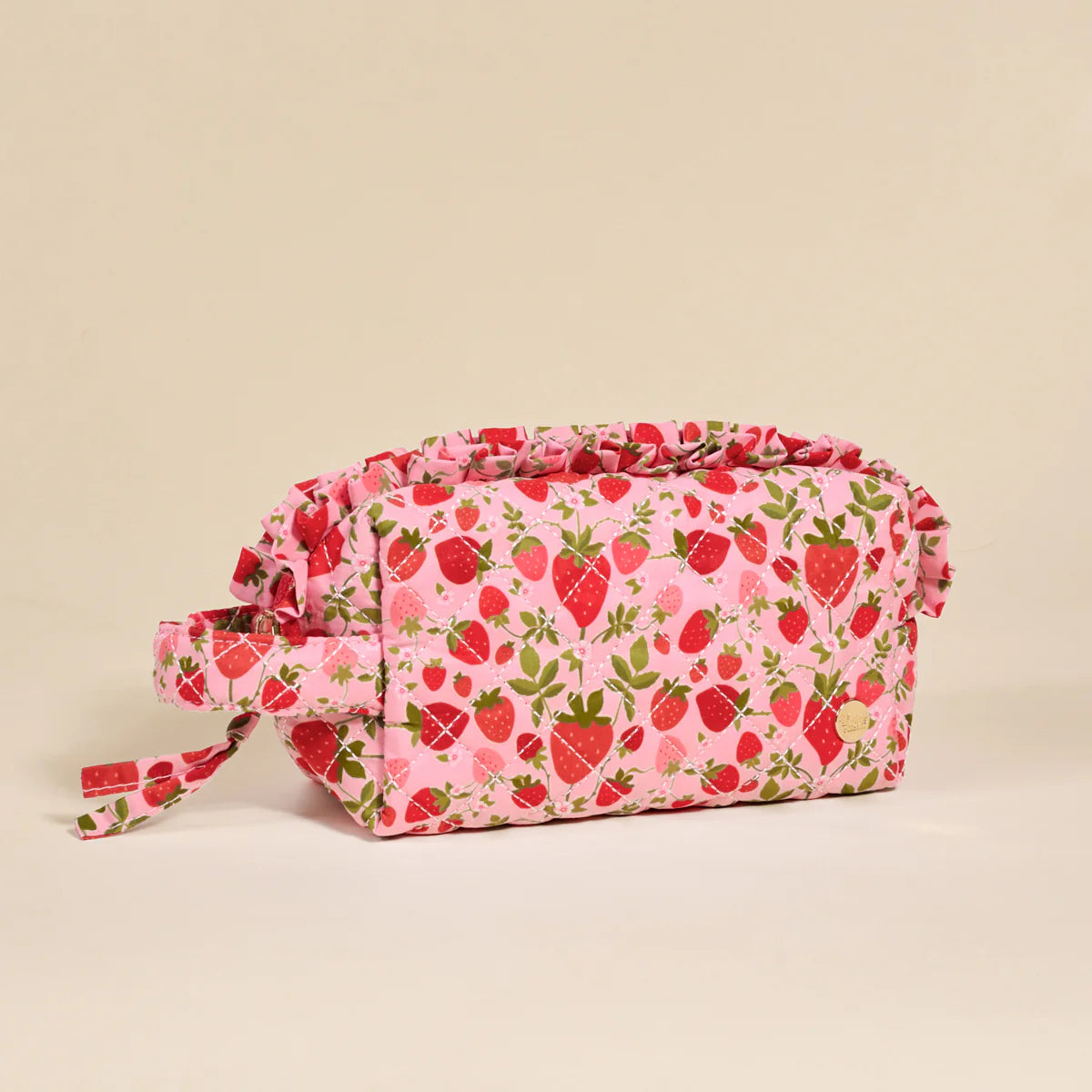 Strawberry Fields Essentials Quilted Cosmetic Pouch