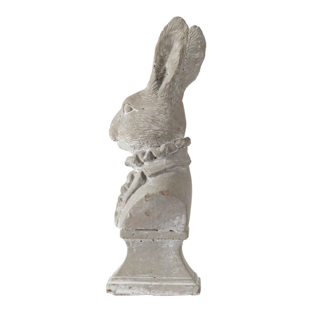 Gray Cement Rabbit Bust