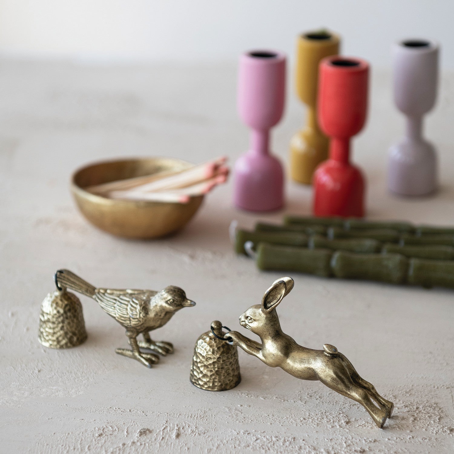 Pewter Rabbit/Bird Candle Snuffer