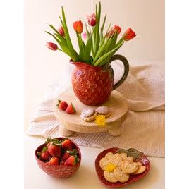 Ceramic Strawberry Pitcher