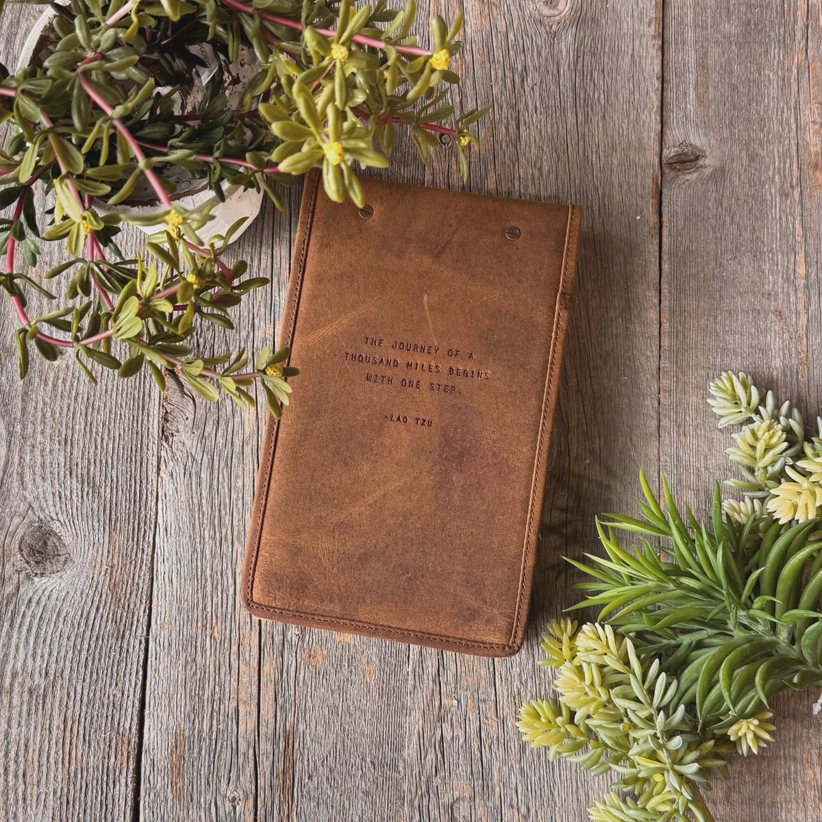 Signature Leather Desk Journal
