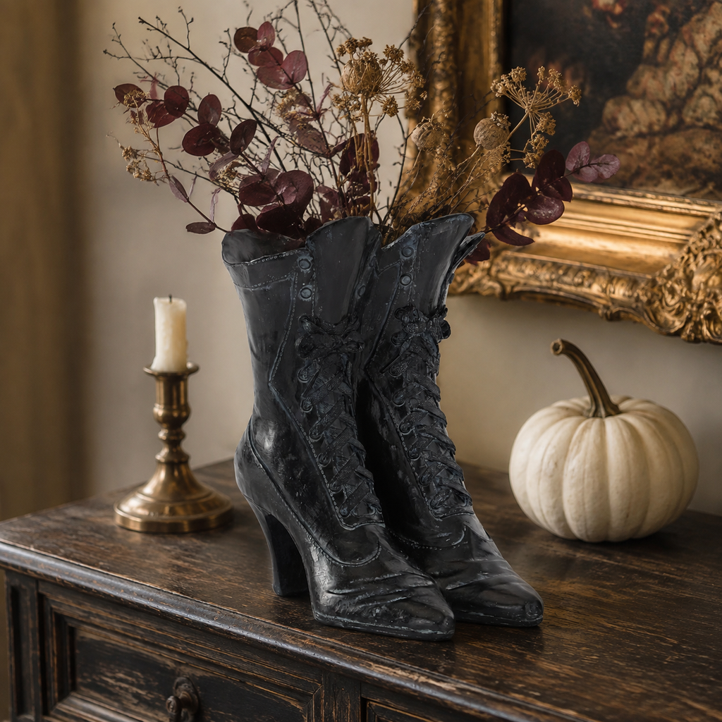 Witch’s Boots Decorative Container