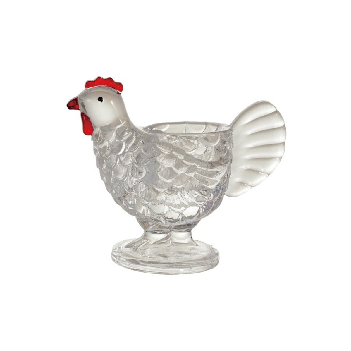 Clear Glass Hen Votive Holder