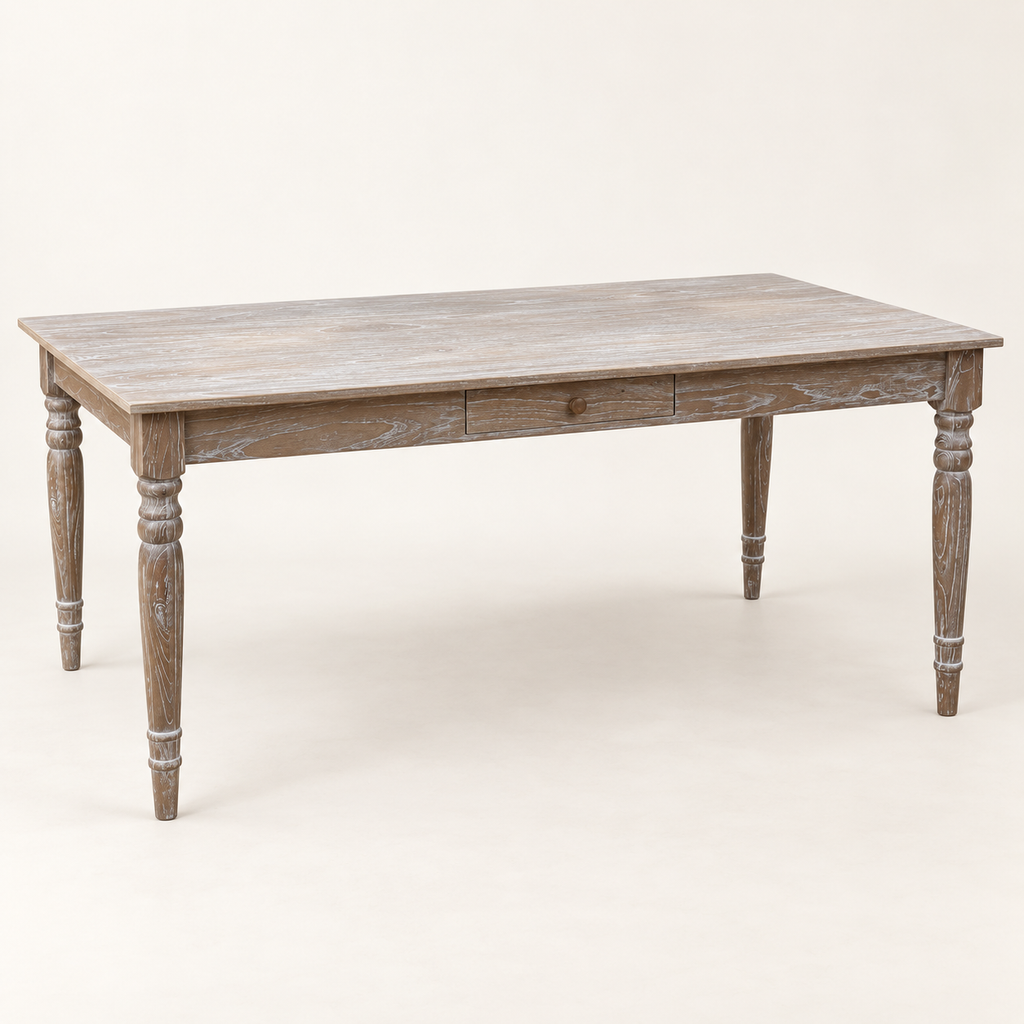 Jules Whitewashed Dining Table