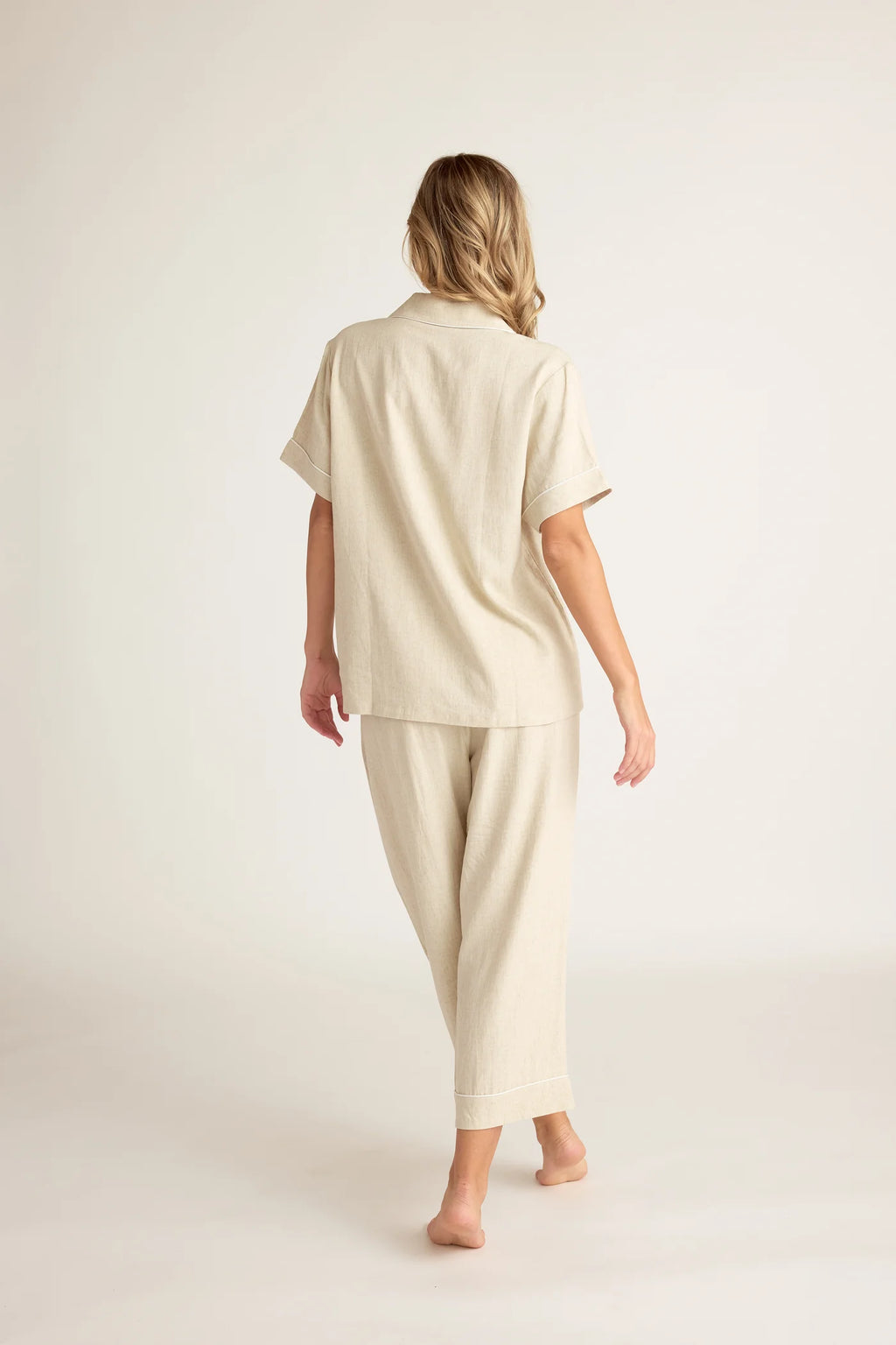 Linen Capri Pant | Natural