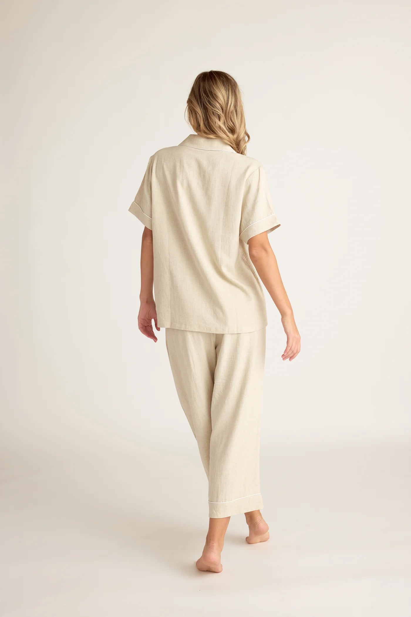 Linen Capri Pant | Natural