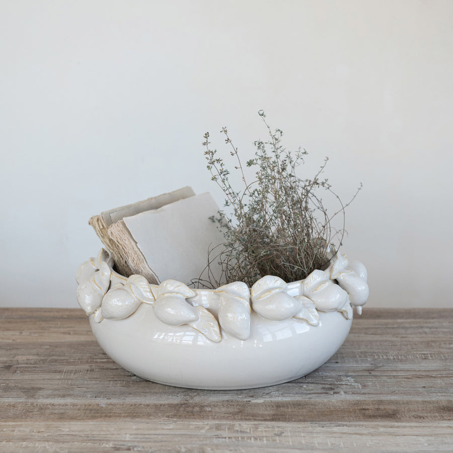 Lemon Stoneware Bowl