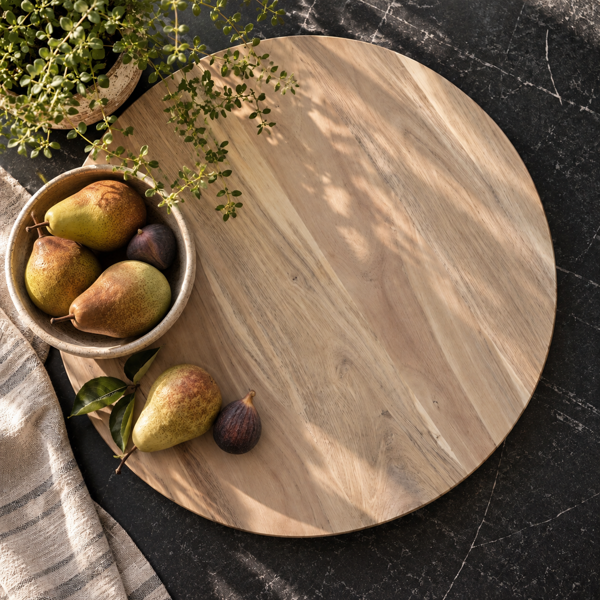Acacia Wood Lazy Susan