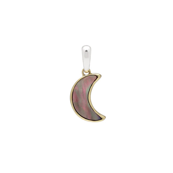 Manifesting Moon Pendant | Pink Abalone
