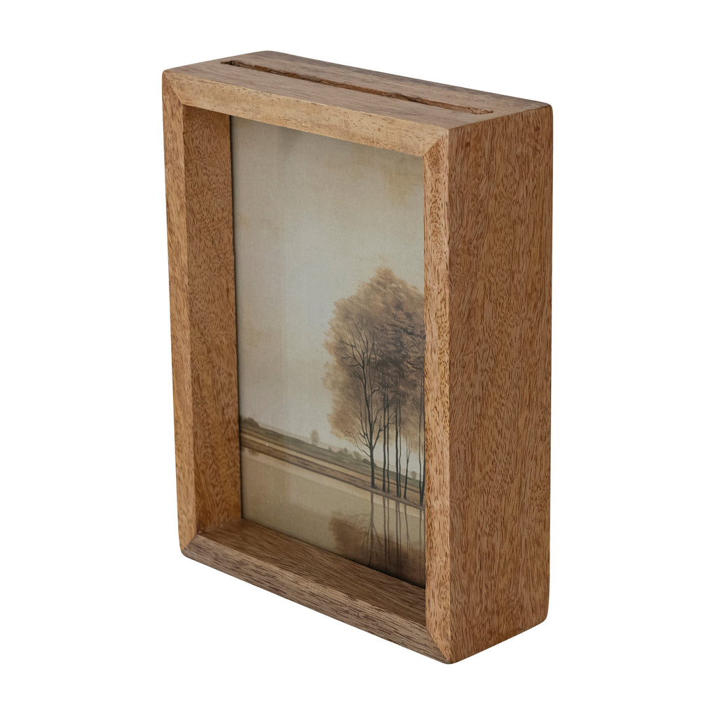 Mango Wood Floating Photo Frame