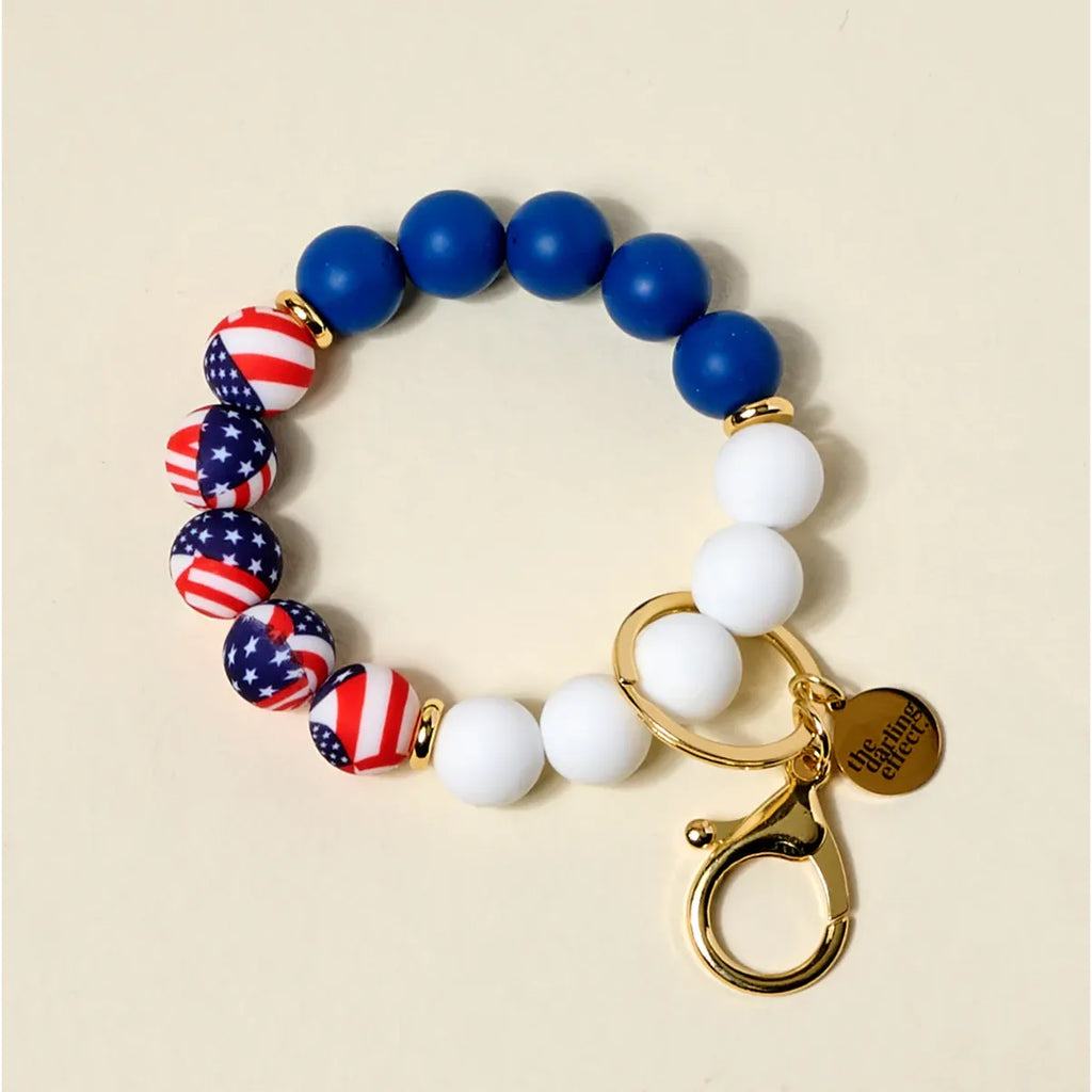Americana Hands-Free Keychain Wristlet