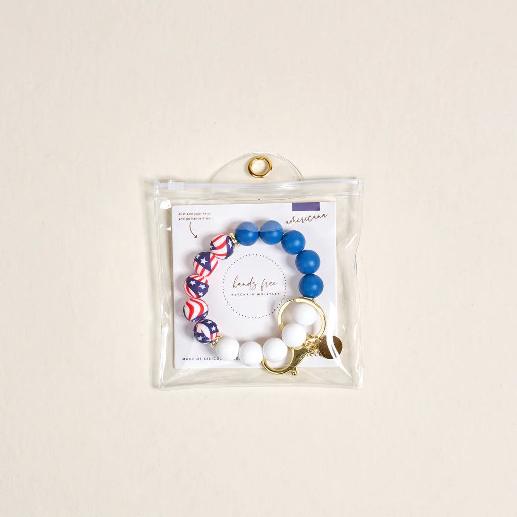 Americana Hands-Free Keychain Wristlet
