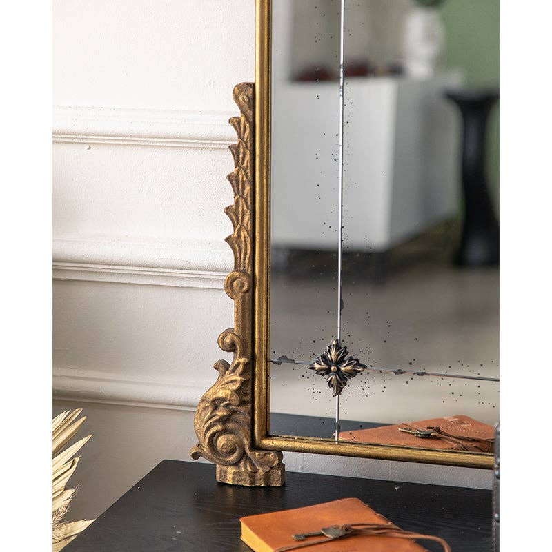 Antique-Style Arched Wall Mirror