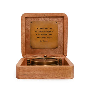 Tripod Compass in Wooden Box