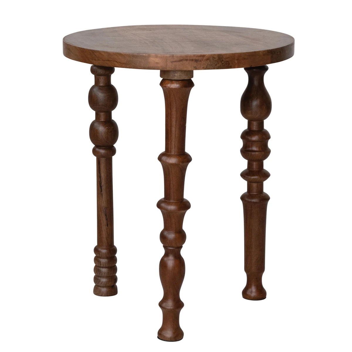 Mismatched Turned Leg Side Table | Walnut