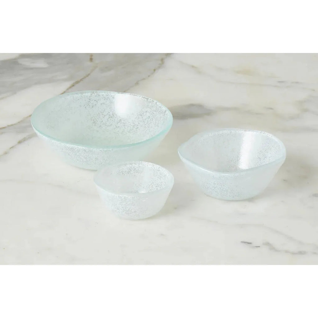 S/6 Boxed Glass Pinch Pots | Green Tones