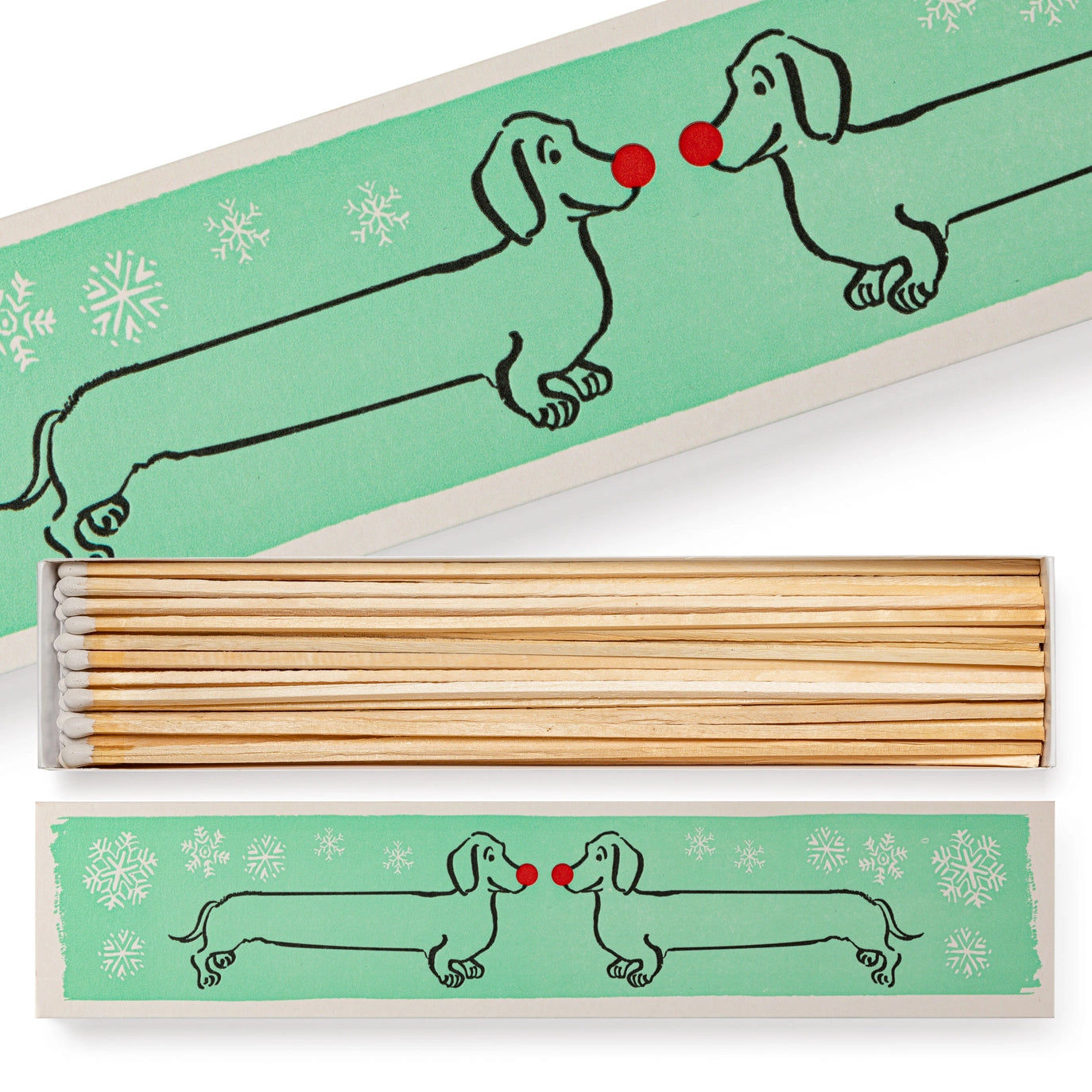 Long Match Box | Holiday Dachshund