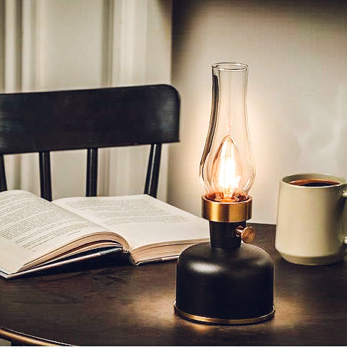 Lantern LED Lamp w/Chimney