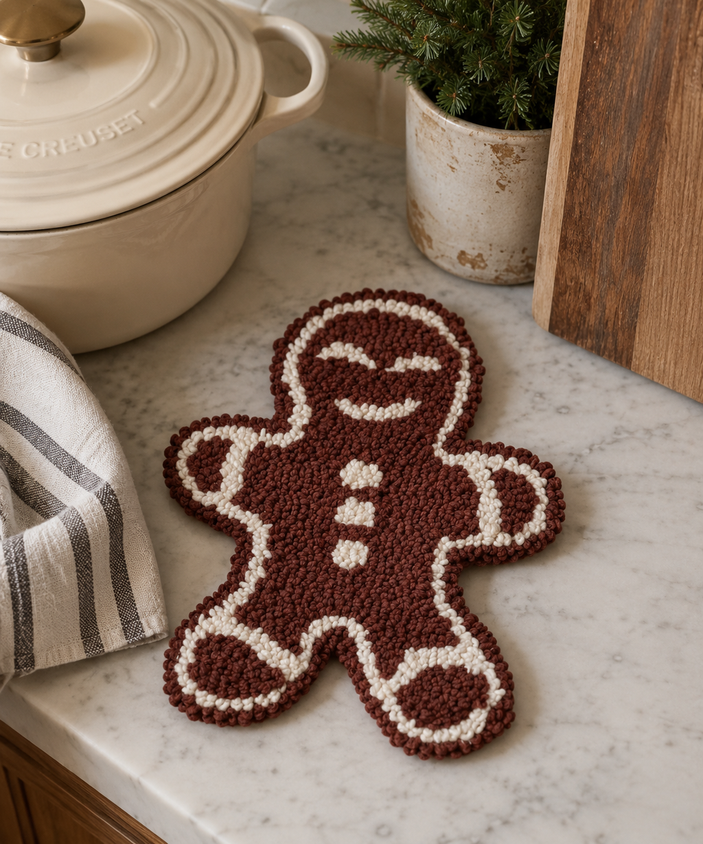 Tufted Gingerbread Pot Holder