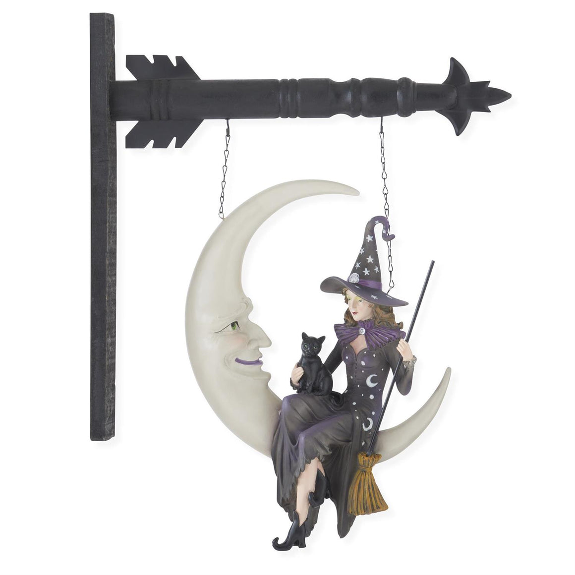 Crescent Moon w/Sitting Witch & Black Cat Arrow Replacement