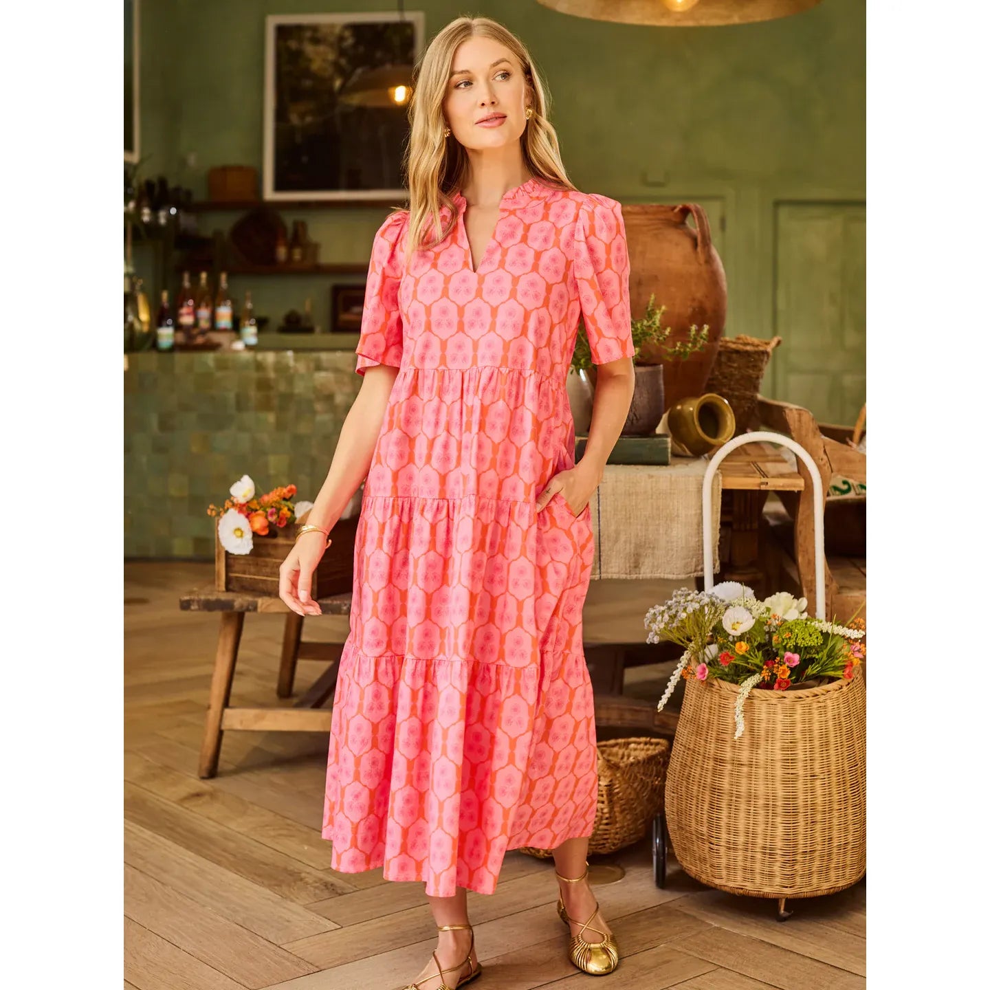 Ivy Dress | Rosette Charm Pink