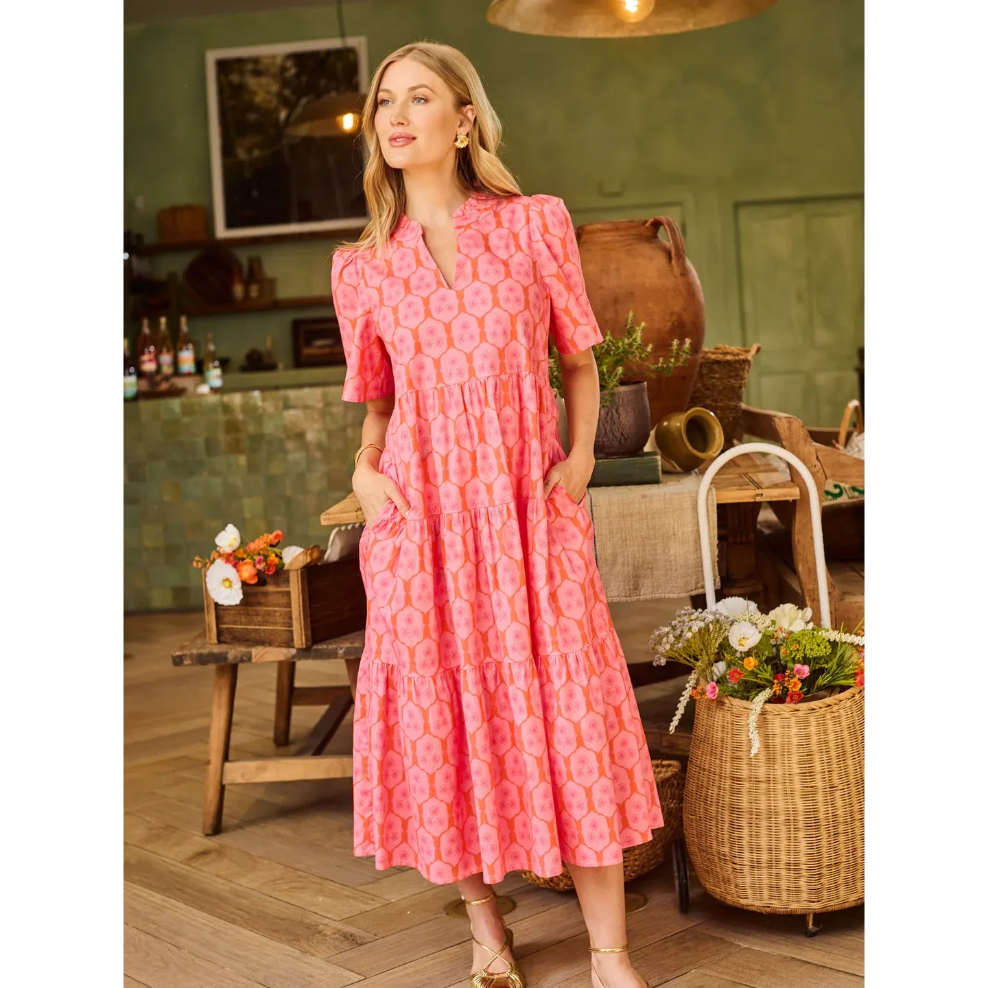 Ivy Dress | Rosette Charm Pink